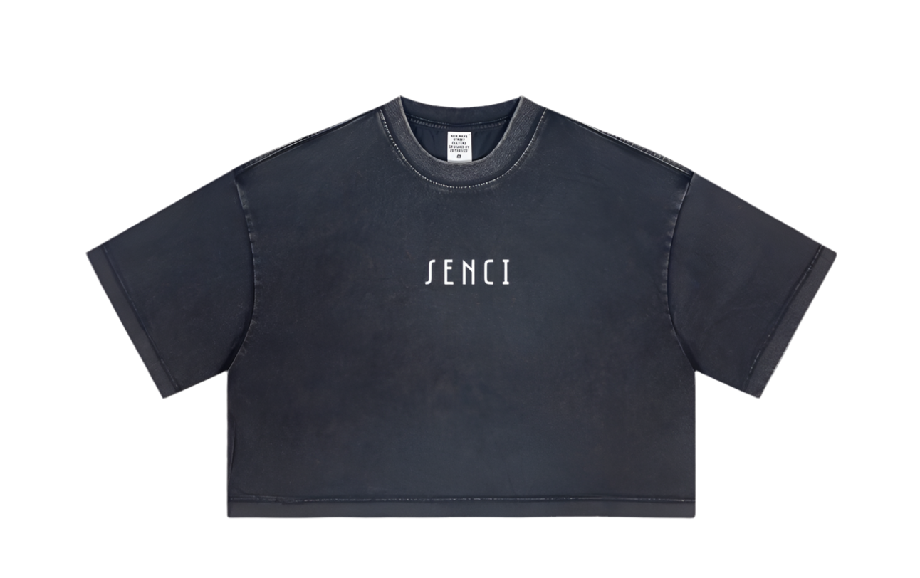 Crop Top charcoal grey